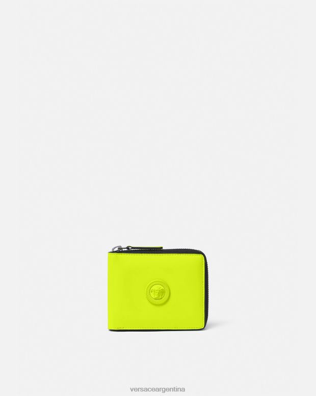 hombres Versace amarillo cartera plegable con medusa biggie accesorios 4F6041641
