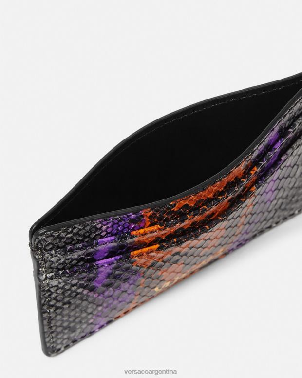 hombres Versace imprimir tarjetero con estampado de Greca y pitón accesorios 4F6041651