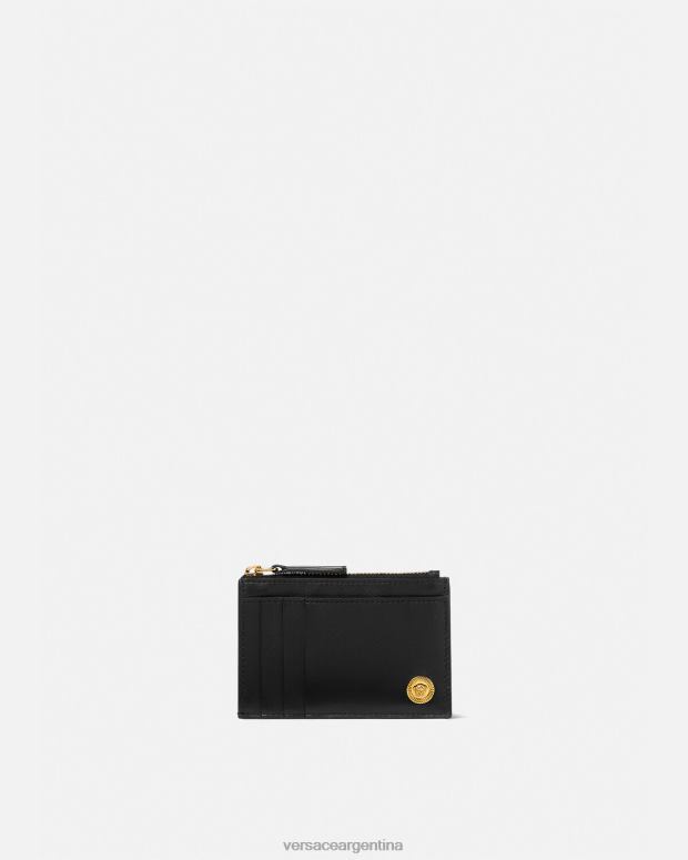 hombres Versace negro tarjetero con medusa accesorios 4F6041639