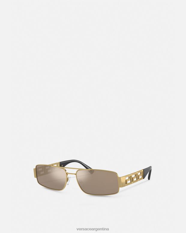 hombres Versace oro gafas de sol greca accesorios 4F6041677