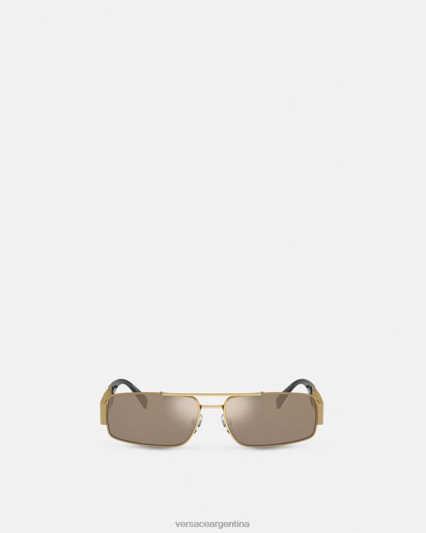 hombres Versace oro gafas de sol greca accesorios 4F6041677