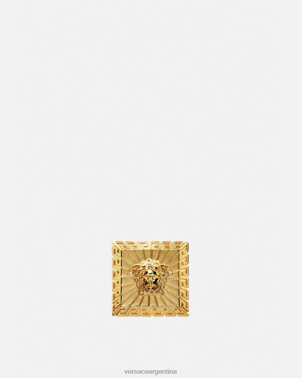 hombres Versace oro anillo cuadrado con medusa accesorios 4F6041691