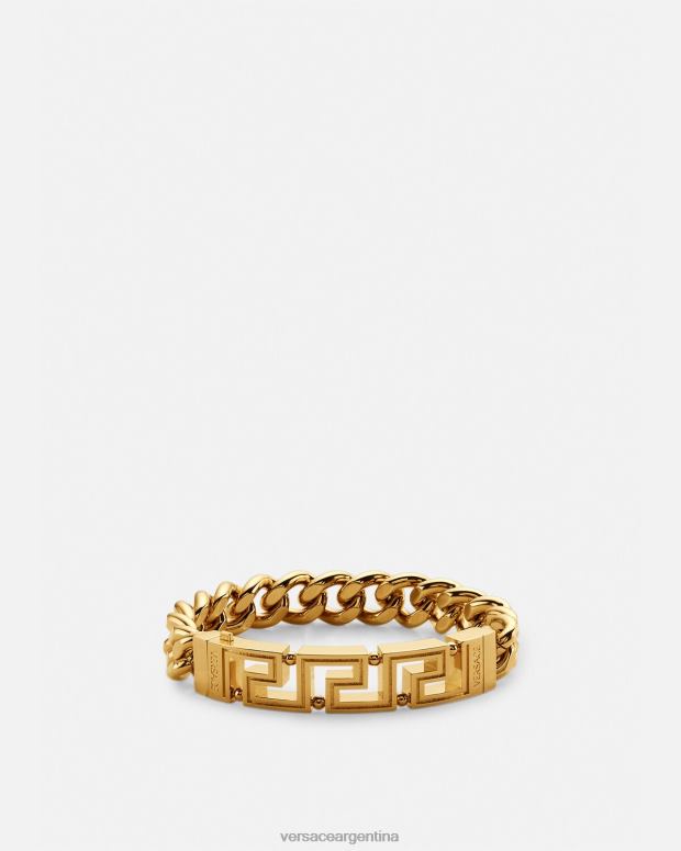 hombres Versace oro pulsera de cadena con greca accesorios 4F6041685