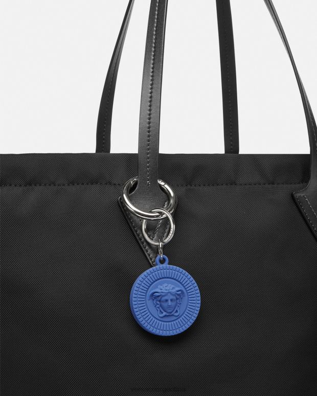 hombres Versace azul llavero con etiqueta de aire de medusa biggie accesorios 4F6041654