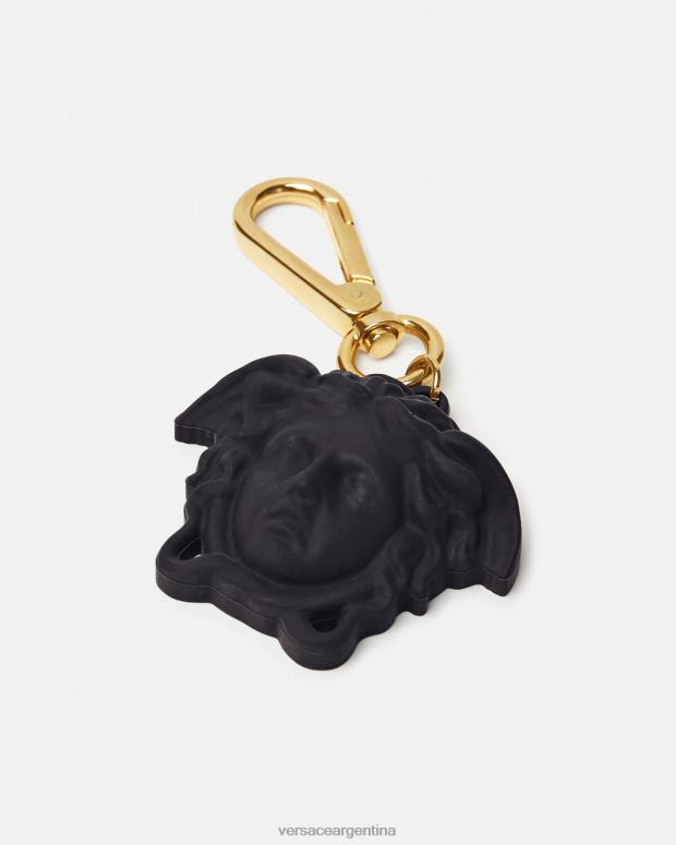 hombres Versace negro llavero la medusa accesorios 4F6041658