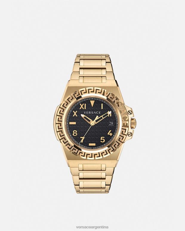hombres Versace pnul reloj de reacción de greca accesorios 4F6041712