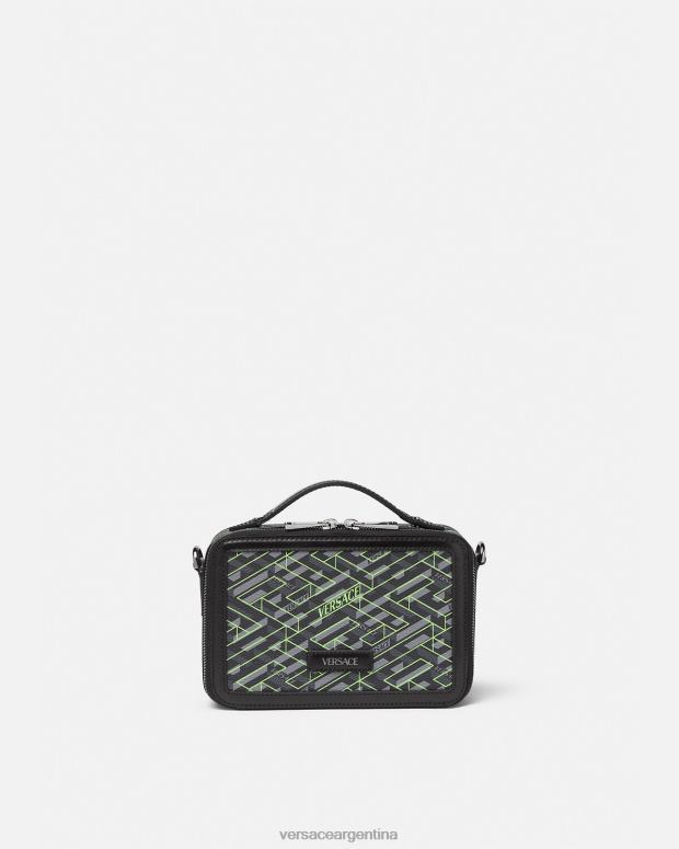 hombres Versace imprimir bolso bandolera pequeño con firma la greca bolsas 4F6041478