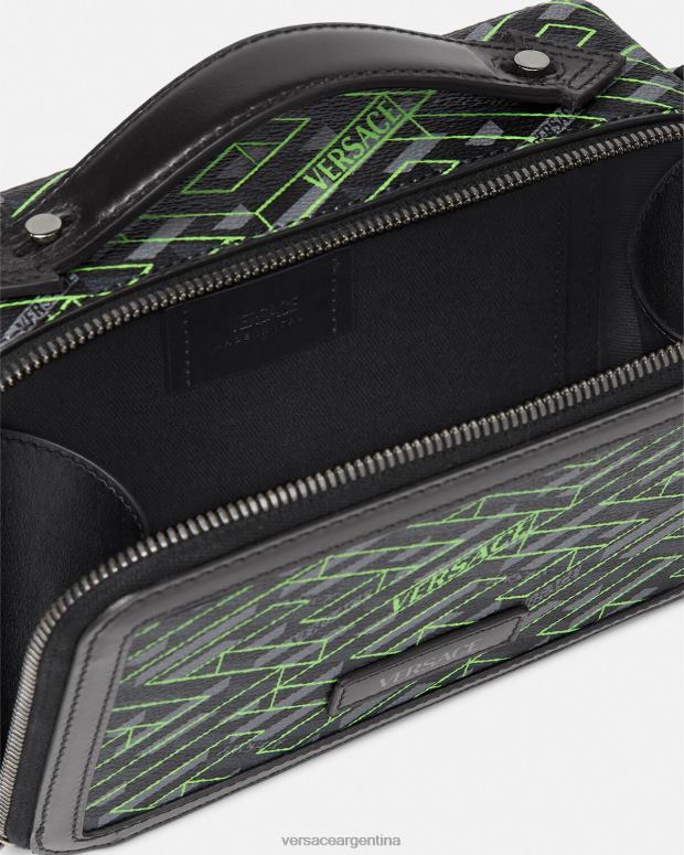 hombres Versace imprimir bolso bandolera pequeño con firma la greca bolsas 4F6041478