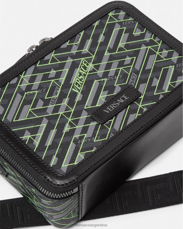 hombres Versace imprimir bolso bandolera pequeño con firma la greca bolsas 4F6041478