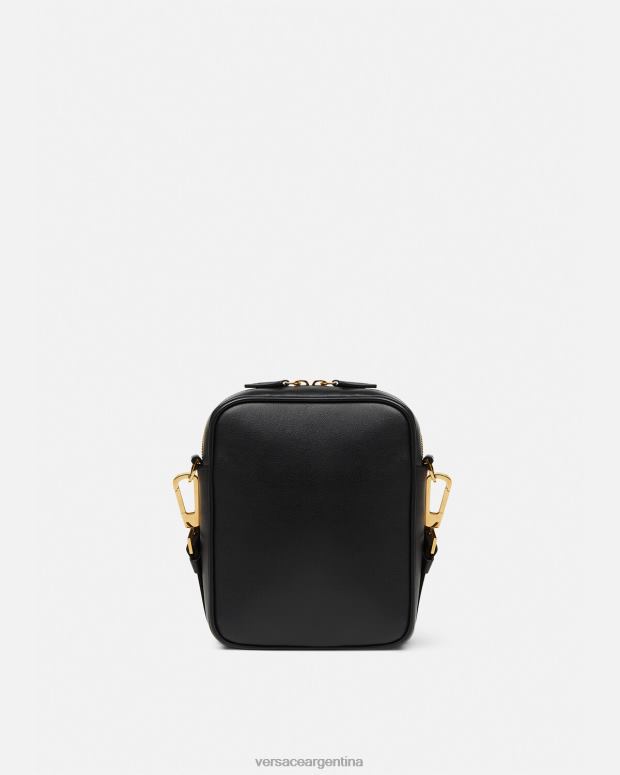 hombres Versace negro bandolera con medusa biggie bolsas 4F6041469