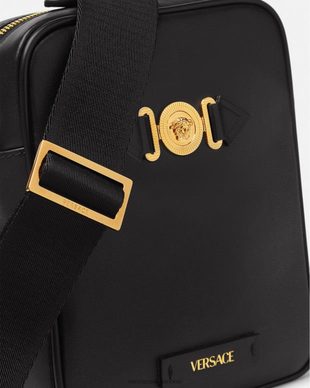 hombres Versace negro bandolera con medusa biggie bolsas 4F6041469