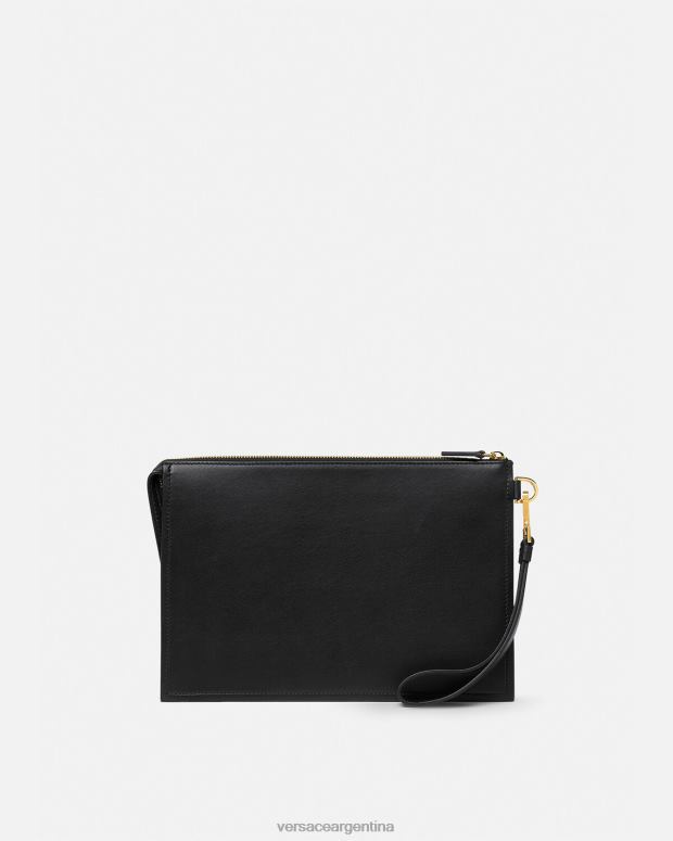 hombres Versace negro bolsa grande de medusa bolsas 4F6041466