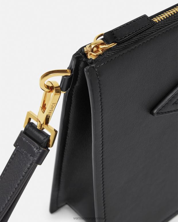 hombres Versace negro bolsa grande de medusa bolsas 4F6041466