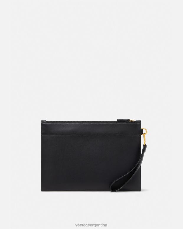 hombres Versace negro bolsa grande de medusa bolsas 4F6041467