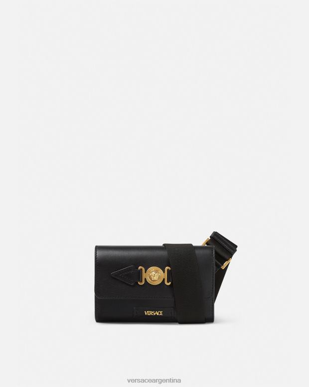 hombres Versace negro riñonera con Medusa Biggie bolsas 4F6041470