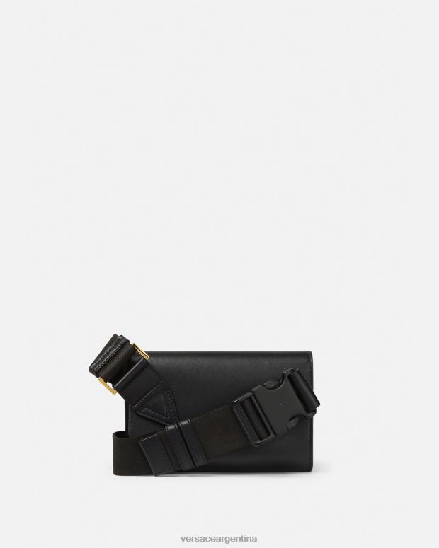 hombres Versace negro riñonera con Medusa Biggie bolsas 4F6041470