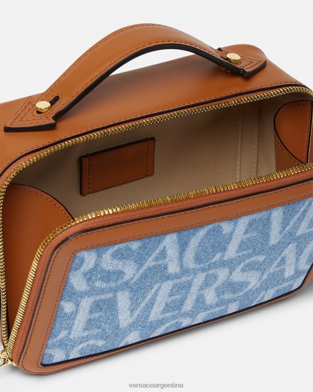 hombres Versace azul bolso tipo mensajero pequeño por toda la prenda bolsas 4F6041494