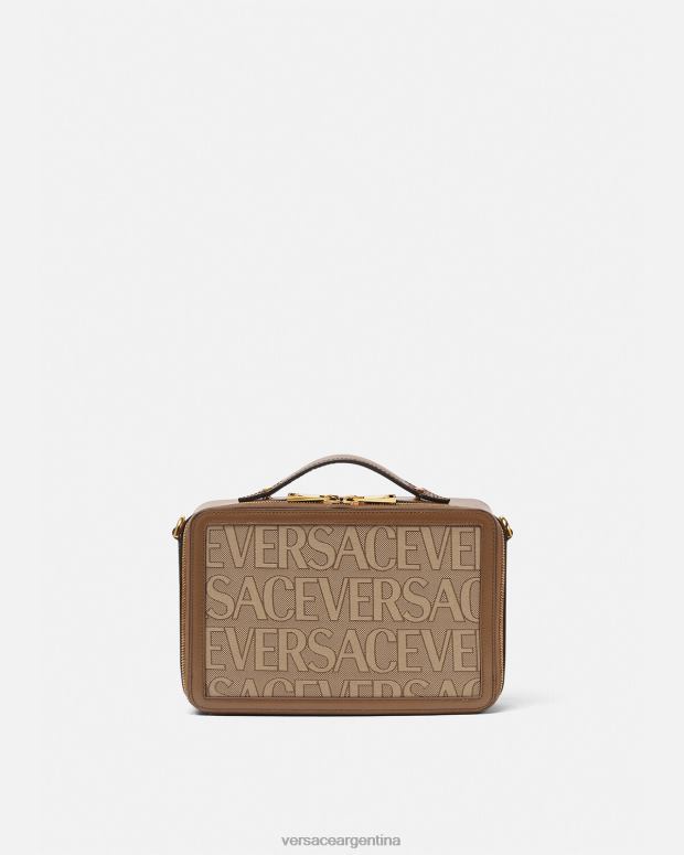 hombres Versace marrón bolso mensajero integral bolsas 4F6041497