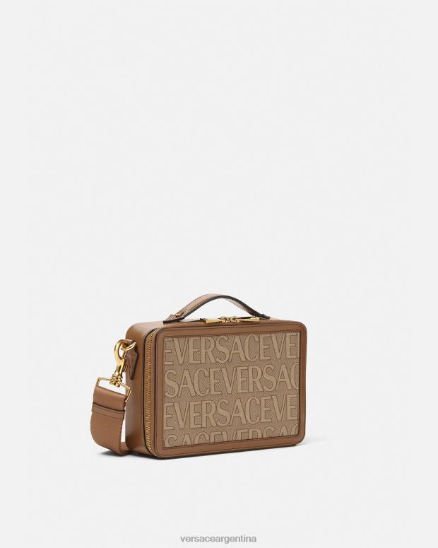 hombres Versace marrón bolso mensajero integral bolsas 4F6041497