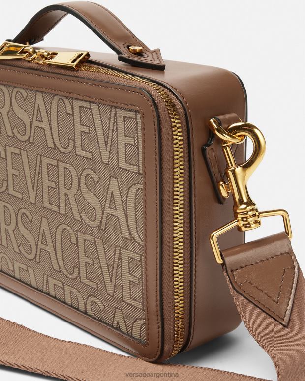 hombres Versace marrón bolso mensajero integral bolsas 4F6041497