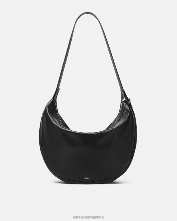 hombres Versace negro bolso hobo grande repetido bolsas 4F6041500
