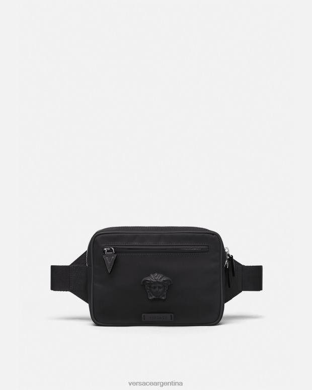 hombres Versace negro riñonera la medusa bolsas 4F6041492