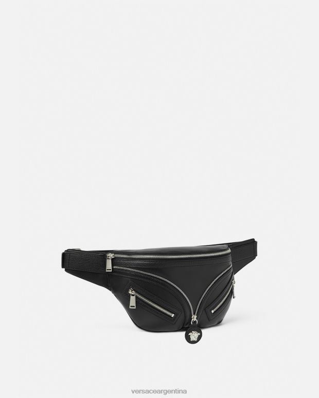 hombres Versace negro riñonera repetida bolsas 4F6041504
