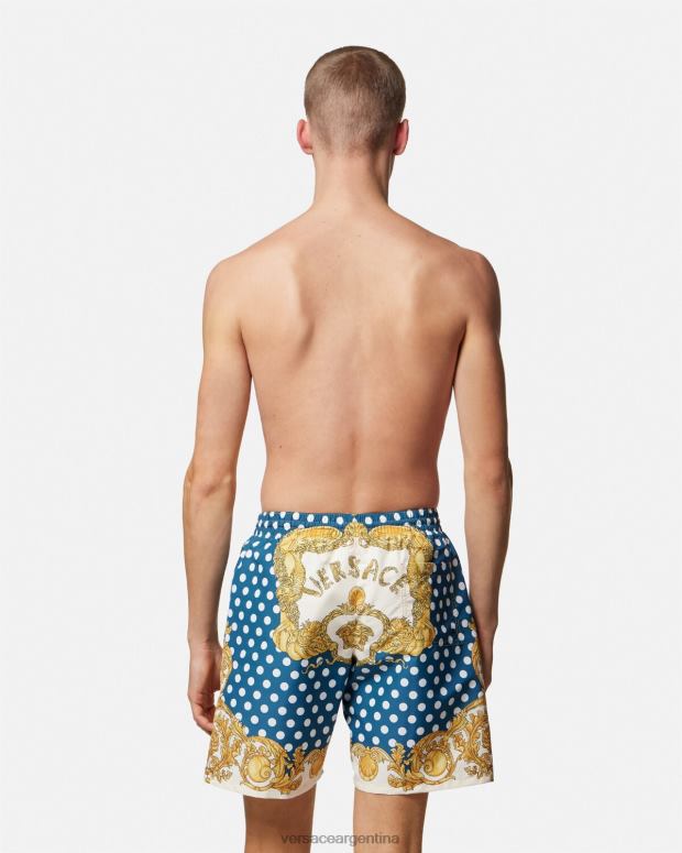 hombres Versace imprimir bañadores con diseño barroco de conchas marinas ropa interior y ropa de playa 4F6041802