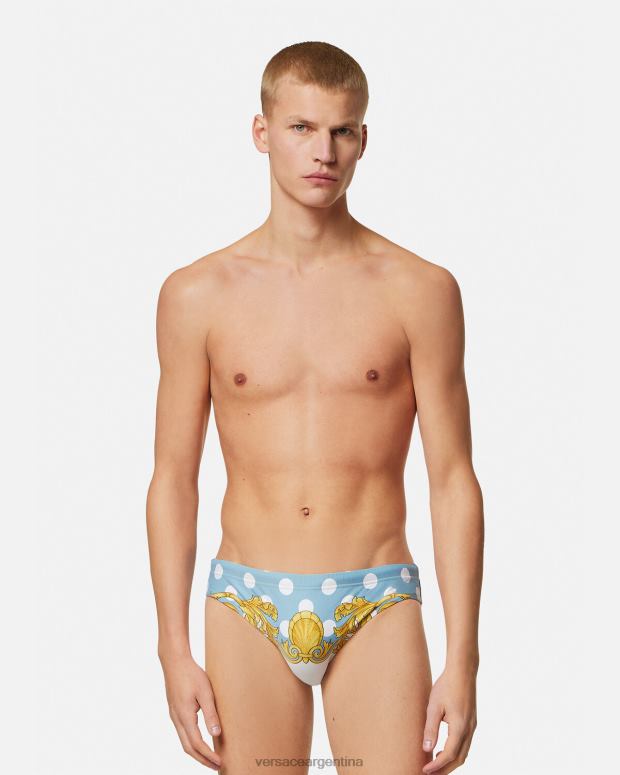 hombres Versace imprimir calzoncillos de baño con diseño barroco de conchas marinas ropa interior y ropa de playa 4F6041801