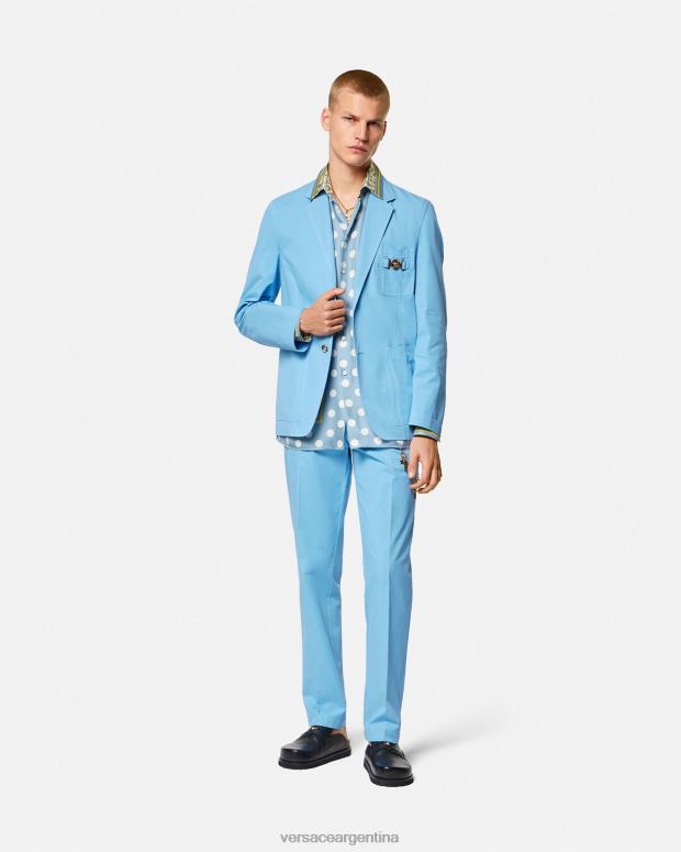 hombres Versace imprimir camisa de seda entera ropa 4F6041284