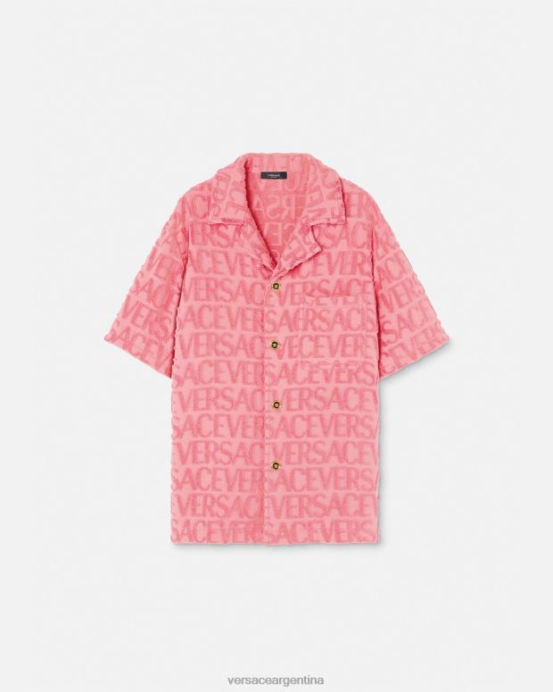 hombres Versace rosa sobrecamisa de toalla ropa 4F6041281