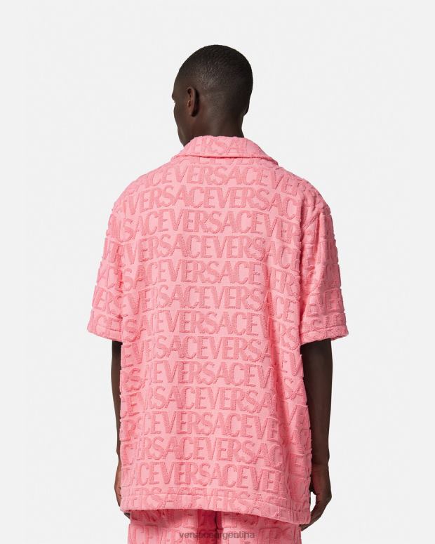 hombres Versace rosa sobrecamisa de toalla ropa 4F6041281