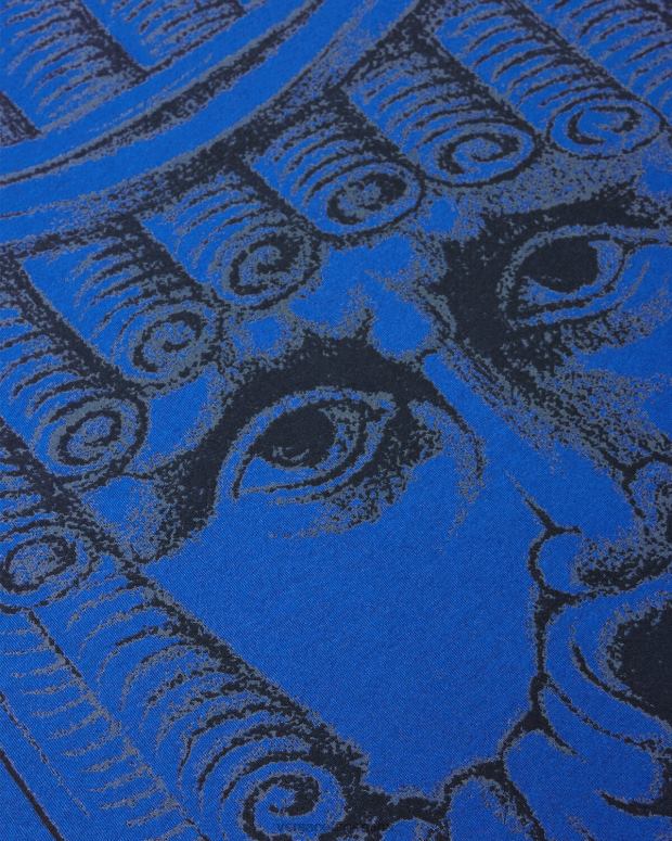 hombres Versace azul camiseta la maschera ropa 4F6041383