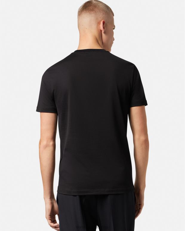 hombres Versace negro camiseta medusa ropa 4F6041370