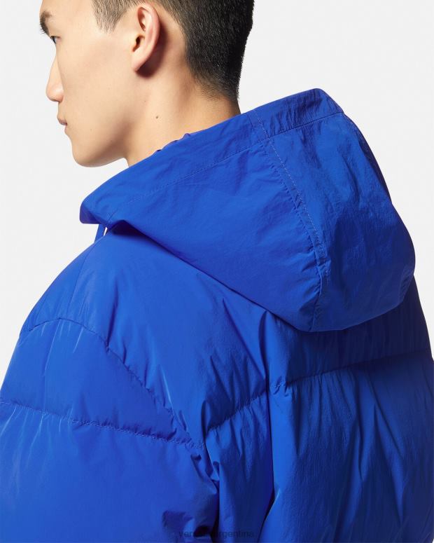 hombres Versace azul chaqueta acolchada con medusa ropa 4F6041253