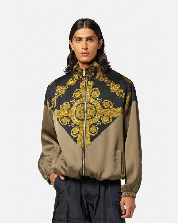 hombres Versace imprimir chaqueta blusón barroco maschera ropa 4F6041236