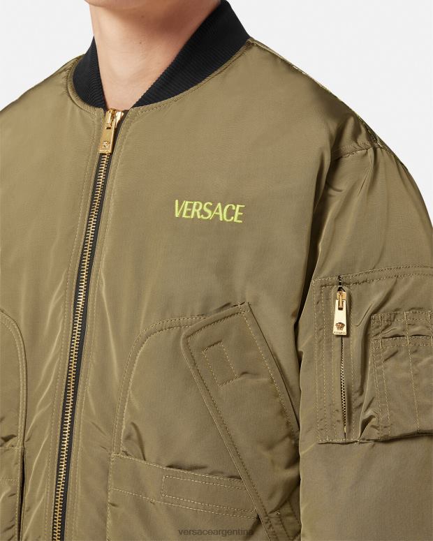 hombres Versace imprimir chaqueta bomber le maschere ropa 4F6041232