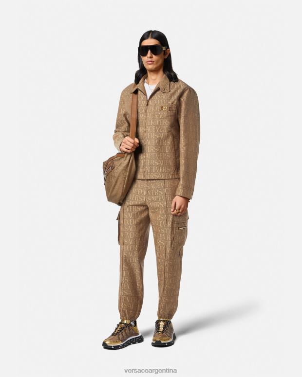 hombres Versace imprimir chaqueta tipo blusón por toda la prenda ropa 4F6041221