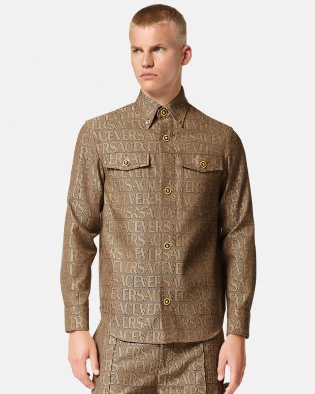 hombres Versace imprimir sobrecamisa integral ropa 4F6041217
