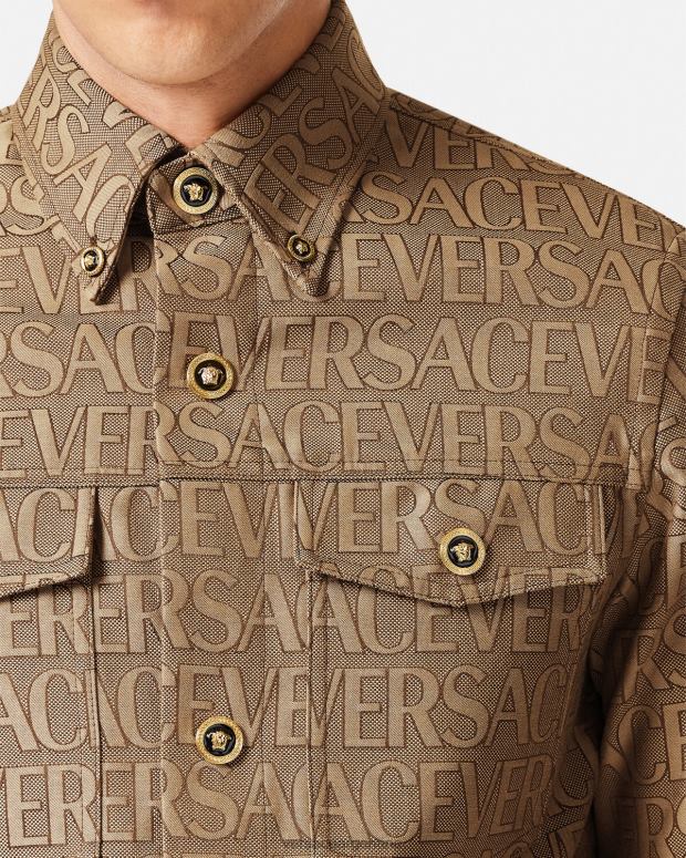 hombres Versace imprimir sobrecamisa integral ropa 4F6041217