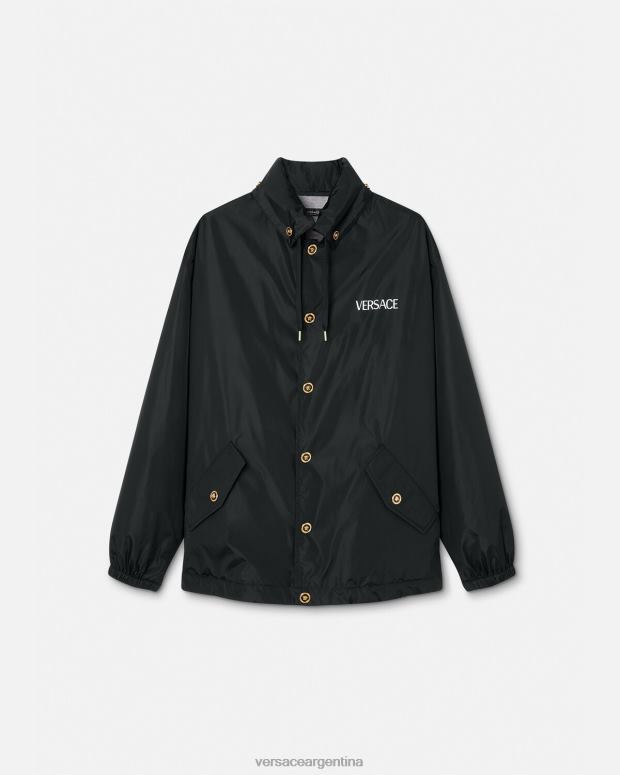 hombres Versace negro chaqueta de medusa ropa 4F6041249