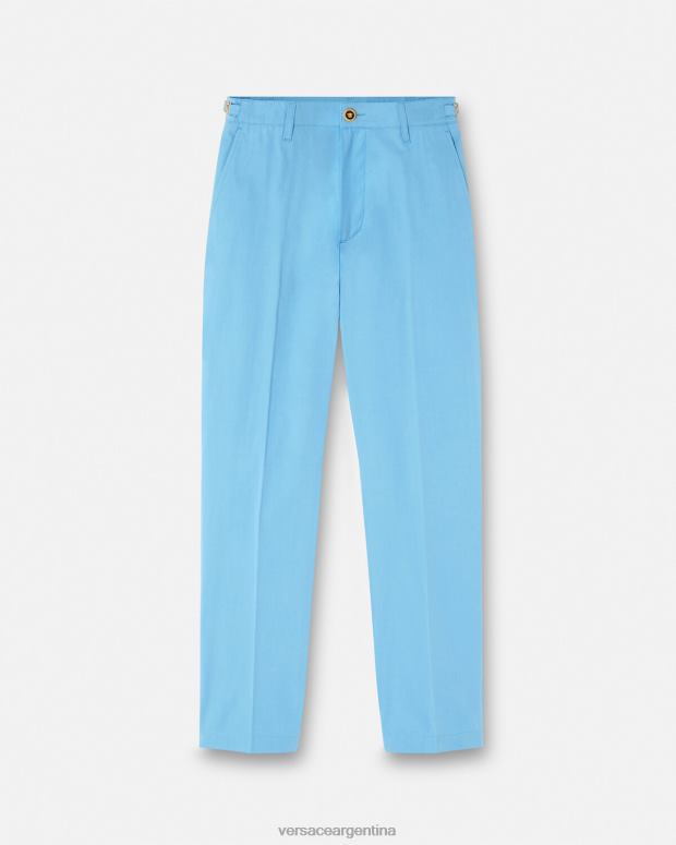 hombres Versace azul claro pantalones grandes de medusa ropa 4F6041267