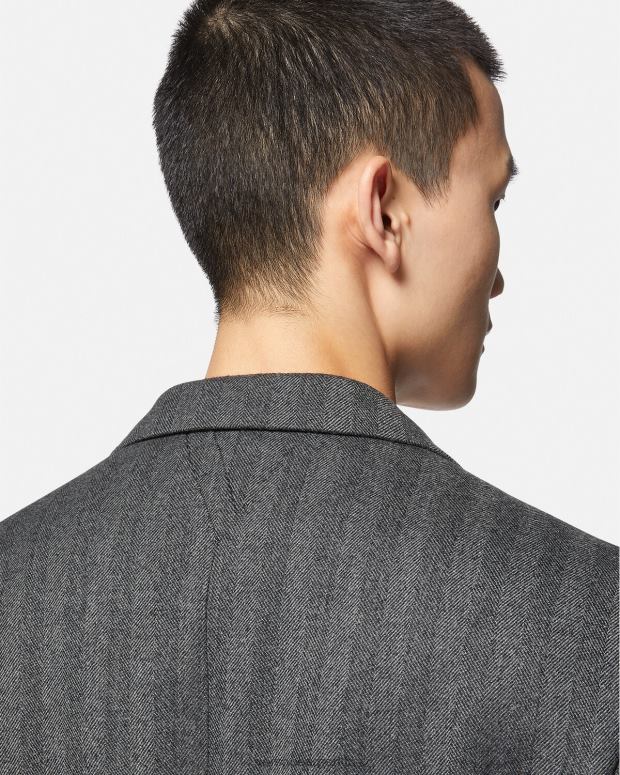 hombres Versace gris blazer de cachemir con medusa ropa 4F6041263