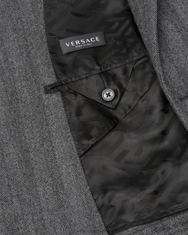 hombres Versace gris blazer de cachemir con medusa ropa 4F6041263