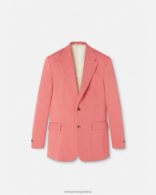 hombres Versace rosa blazer con botonadura sencilla ropa 4F6041272