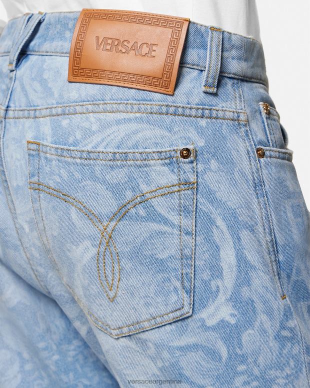 hombres Versace azul vaqueros por toda la prenda ropa 4F6041435
