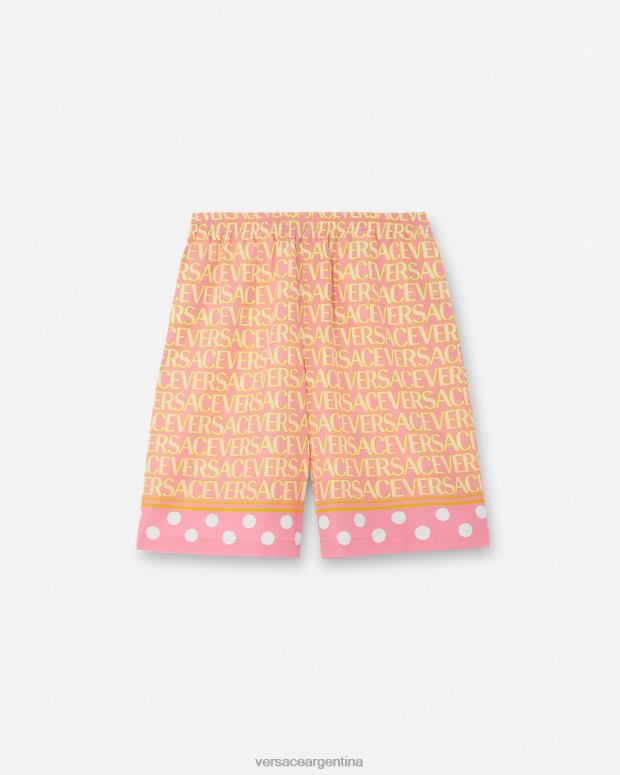 hombres Versace imprimir pantalones cortos en mezcla de algodón ropa 4F6041440