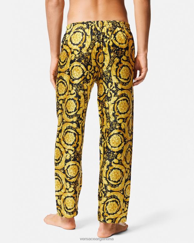 hombres Versace imprimir pantalones de pijama de seda con estampado barroco ropa interior y ropa de playa 4F6041736