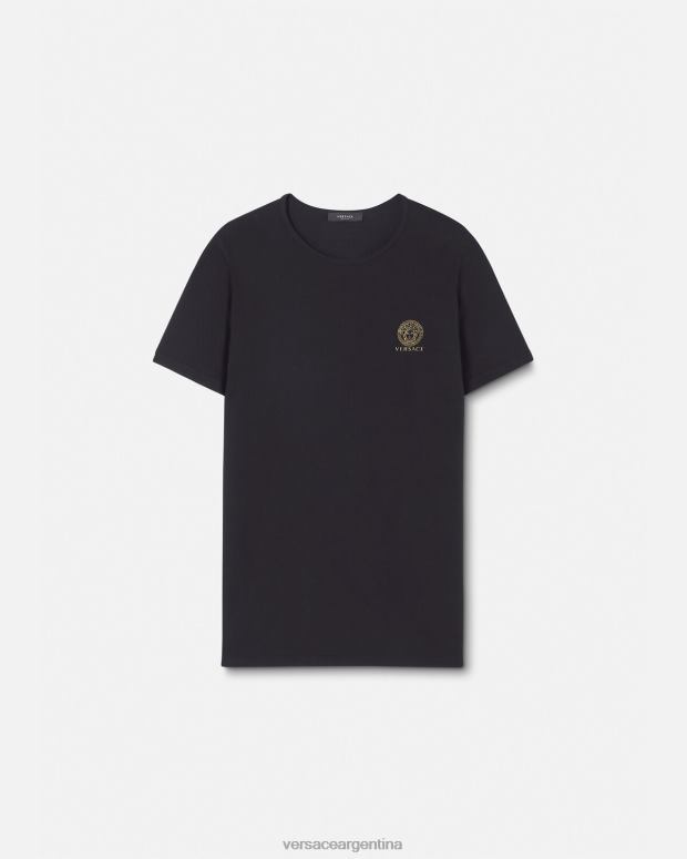 hombres Versace negro camiseta medusa ropa interior y ropa de playa 4F6041732