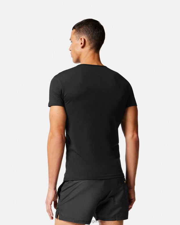 hombres Versace negro camiseta medusa ropa interior y ropa de playa 4F6041732